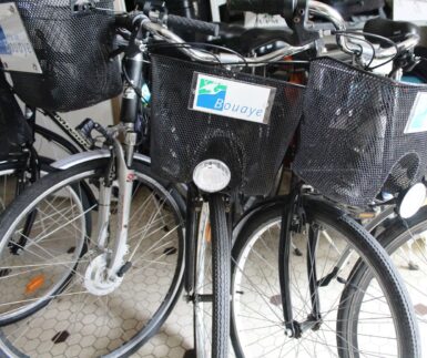 Parc des vélos électriques mis à disposition des agents de la Ville de Bouaye